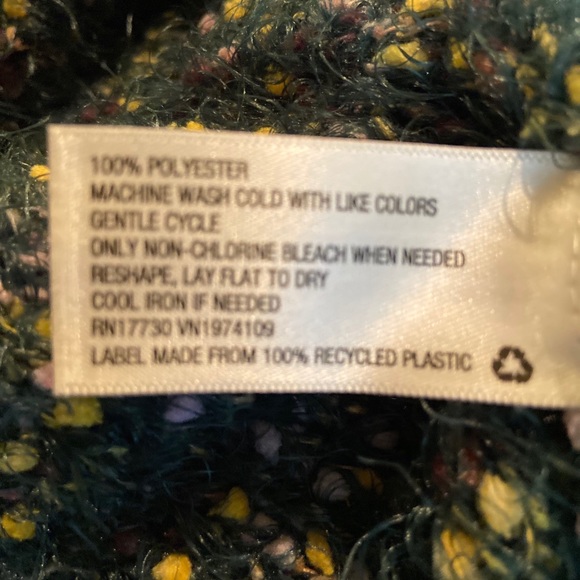 B1 Wild Fable Green Flocked Sweater M - Picture 4 of 4